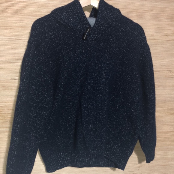 Jos A Bank Blue Wool Sweater with Toggle Closure - Picture 2 of 7